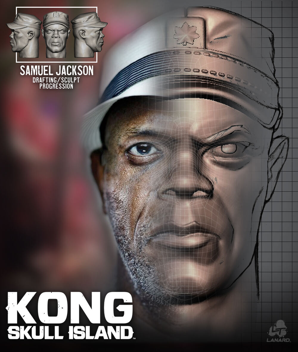Samuel L. Jackson figure sculpt progression
